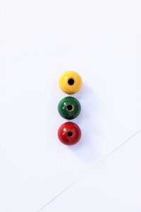 Round Painted Wooden Beads