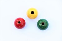 Round Painted Wooden Beads