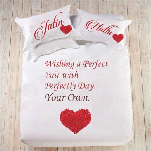 Sublimation Printed Bed Sheet With Cushion