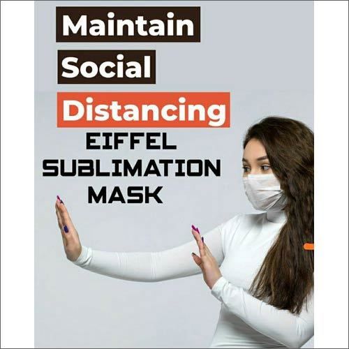 White Reusable 3 Ply Sublimation Face Mask