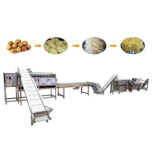 Fully Automatic Industrial Frozen French Fries Production Line Cassava Fresh Finger Sweet Potato Chips Making Machine Price