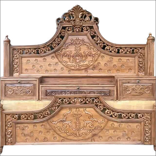 Wooden Carving Counter Bed Footboard By STEPS TRADERS