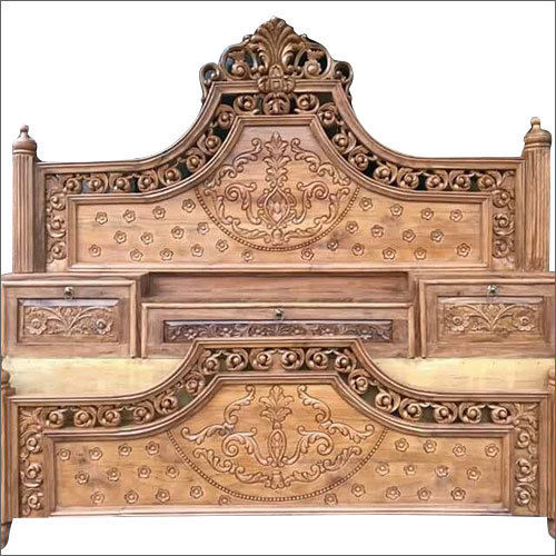 Wooden Carving Counter Bed Footboard Home Furniture