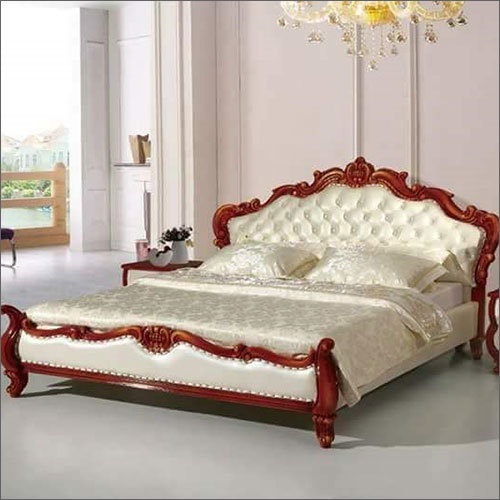 Carving Low Height Bed Home Furniture