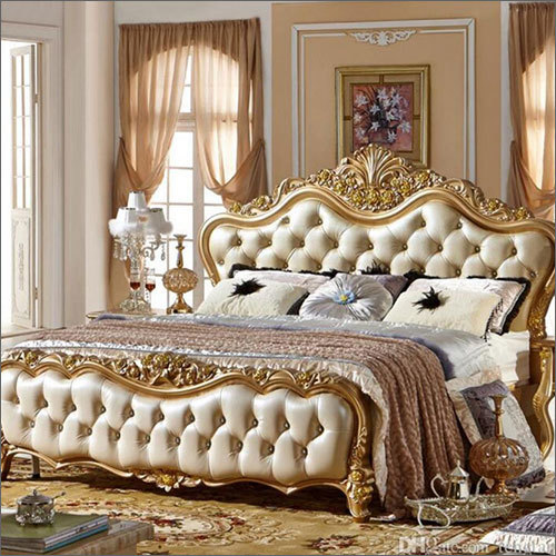 Wooden Royal King Carving Bed