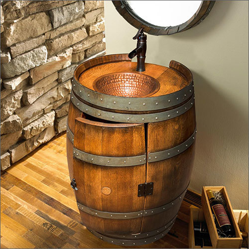 Wooden Wash Basin Barrel