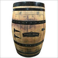 Natural Wooden Bar Barrel