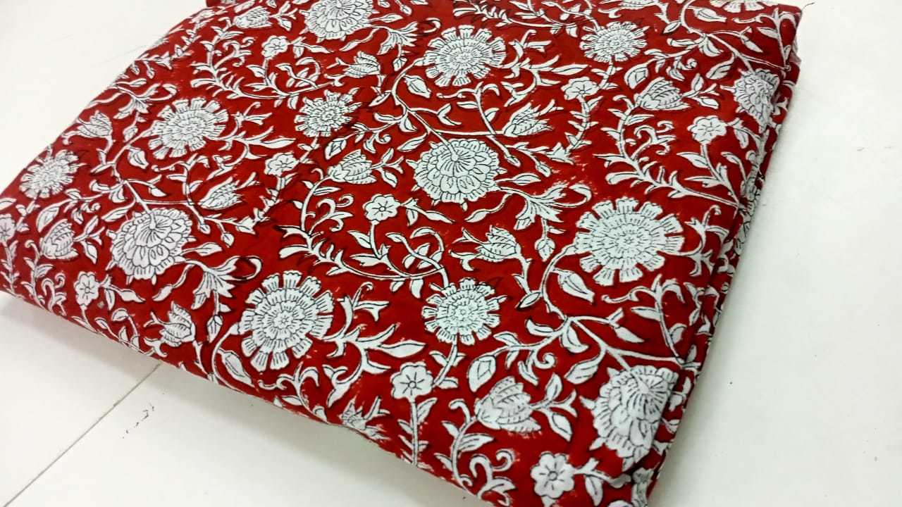 Cotton Handblock Print Cambric Fabric