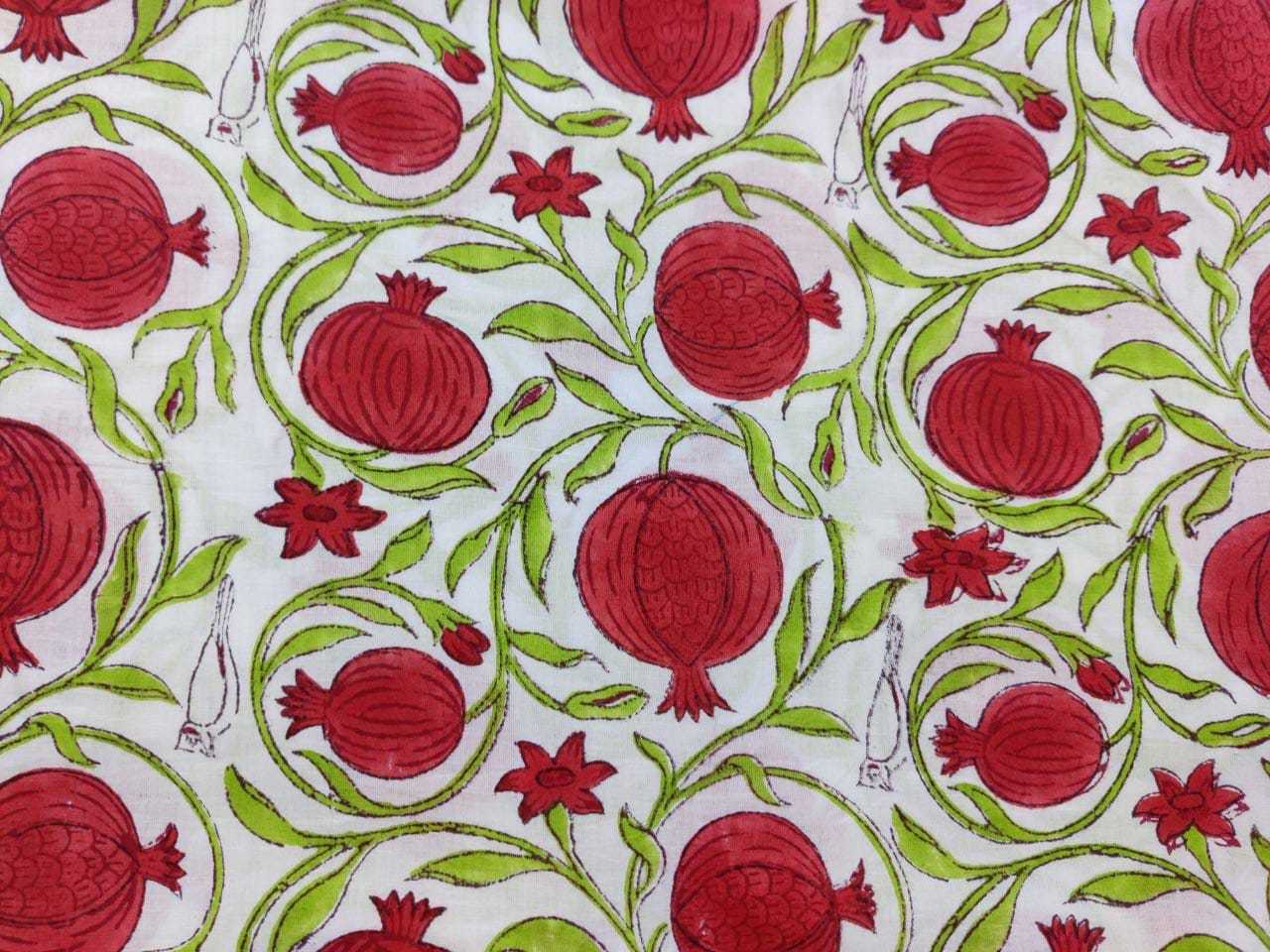 Sanganeri block print Cotton Fabric
