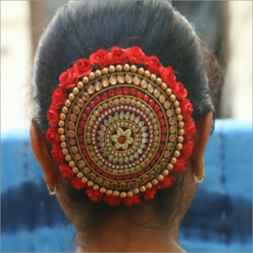 Hair Bun Gajra Flower Juda Pin