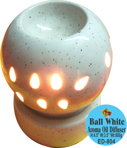 Eco-Friendly Ceramic White Ball Electric Diffuser (Pack Of 2)