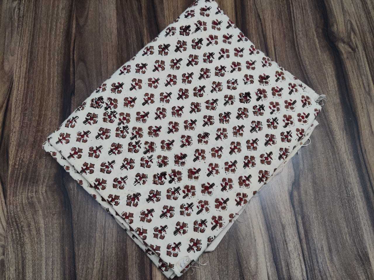 Indian Sanganeri Block Printed Fabric