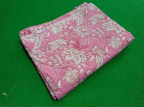 Pink Base Jaipuri Block Printed Fabric