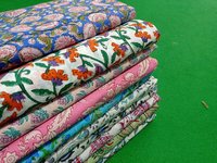 Pink Base Jaipuri Block Printed Fabric
