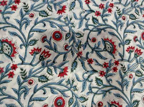 Jaipuri jaal Block Printed  Fabric