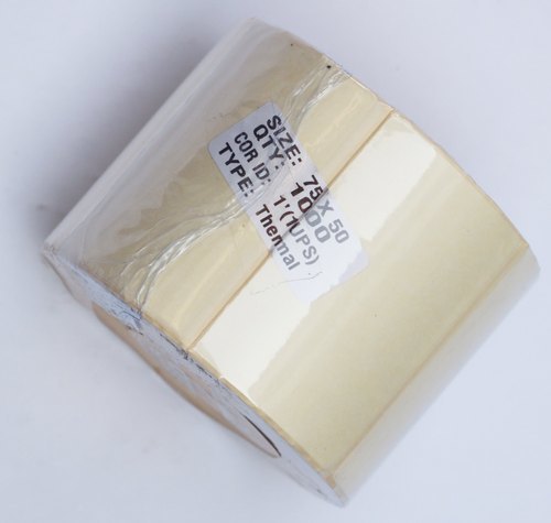White 75Mm X 50Mm (1000 Label)1 Ups Thermal Barcode Roll