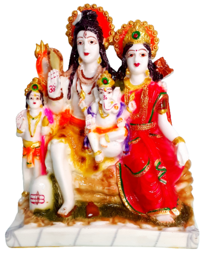 Easy To Install Marble Shiv Pariwar Statue