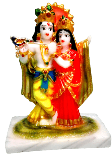 Easy To Clean Radha Krishna Marble Statue Color