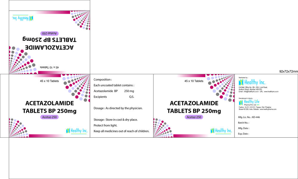 Acetazolamide Tablets General Medicines