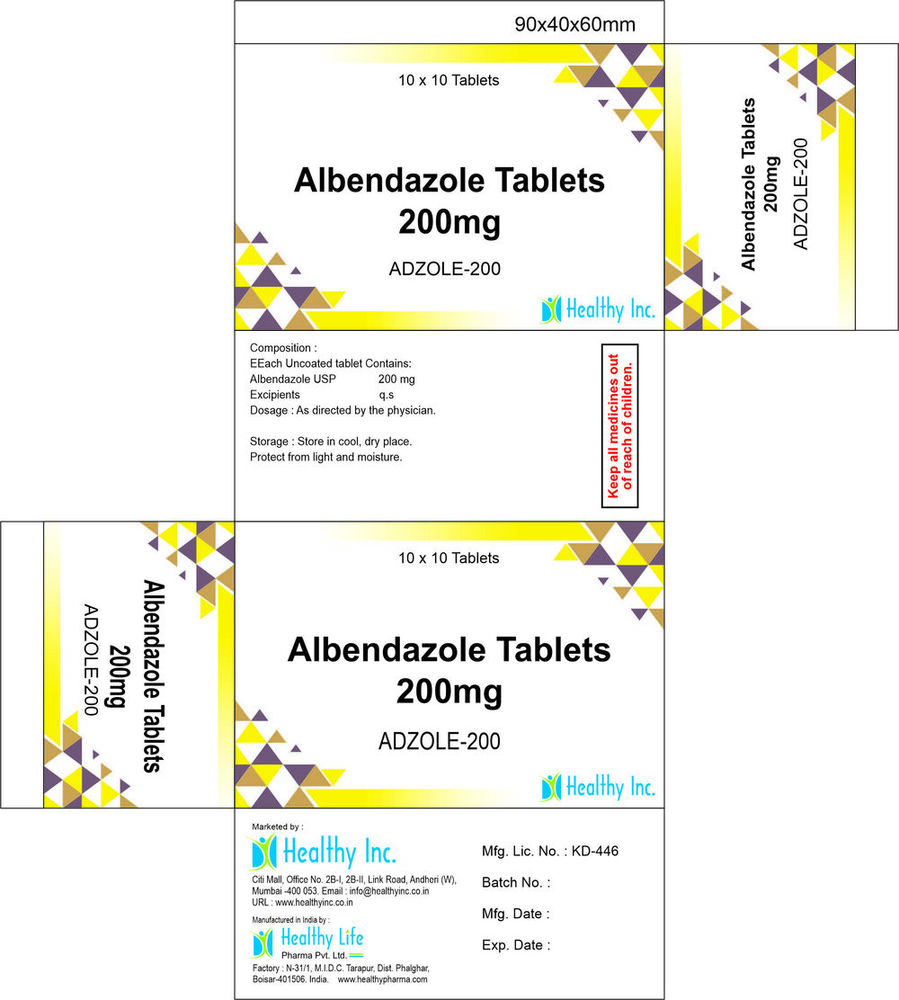 Albendazole Tablet Generic Drugs