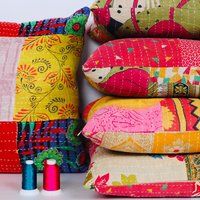 Indian Animal Block Printed Pillow Cover