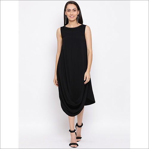 Ladies Black Plain One Piece Georgette Dress, Age Group: 18 To 45 at Rs 250/ piece in Indore