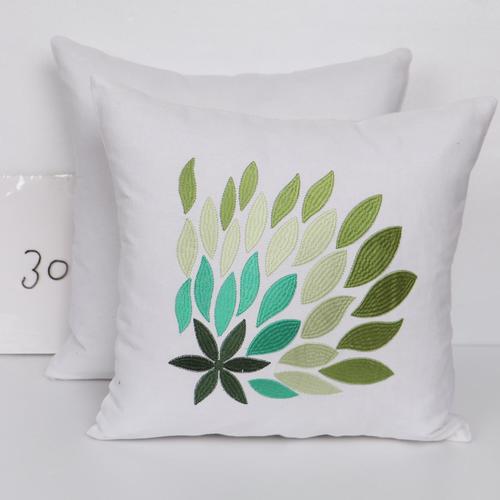 Handmade Embroidered Cotton Cushion Cover