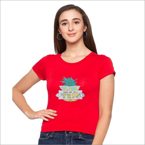 Ladies Round Neck Printed T Shirt Age Group: All