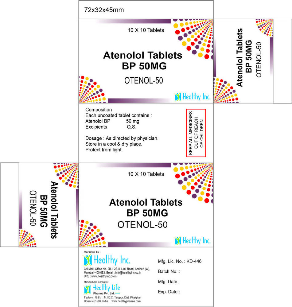 Atenolol Tablets Generic Drugs