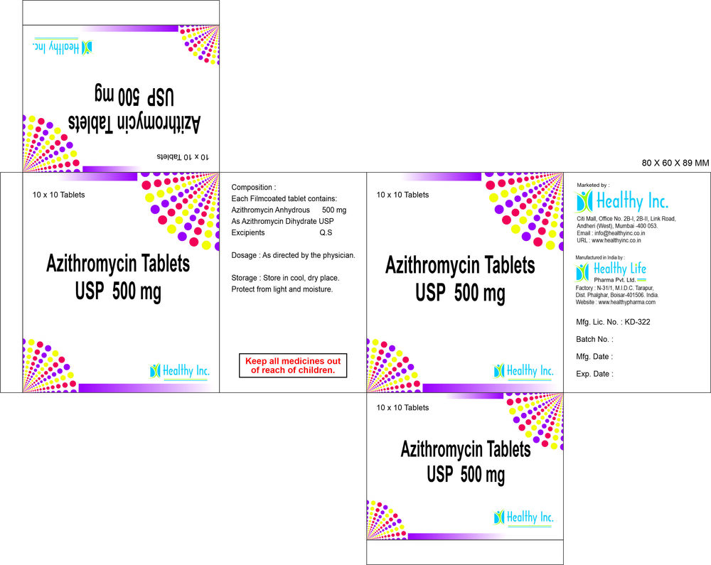 Azithromycin Tablets Usage: Hosptial