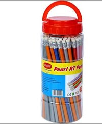 Hb Pencil - Wood And Graphite Material, 7.5 X 1.5 X 1.5 Inches, Yellow Color, 2.0 Mm Lead Diameter, Pack Of 50 In Plastic Jar