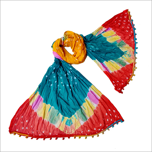 Multicolor Ladies Tie Dye Fancy Scarf