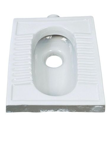 White Indian Ceramic Toilet Seat Orissa Pan