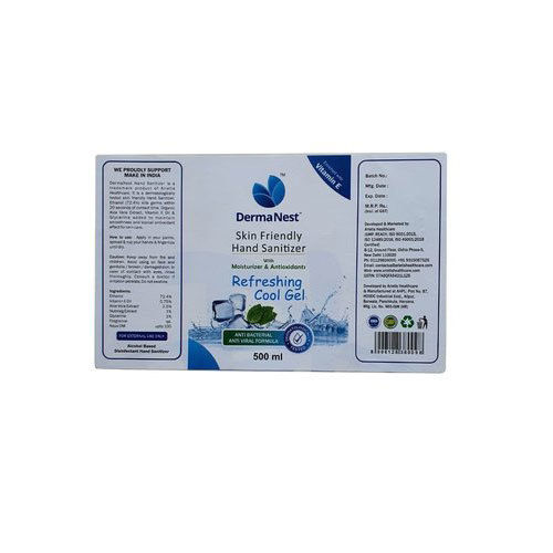 White Derma Net Printed Sticker Label