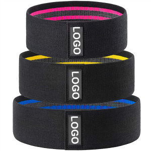 Custom super Elastic Anti Slip Fabric Exercise Resistance Booty Bands for 3 Resistance levels Women Pink Hip workout yoga Band