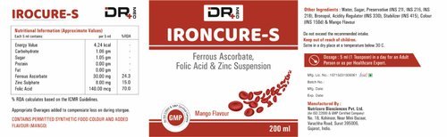 Ferrous Ascorbate, Folic Acid and Zinc Syrup