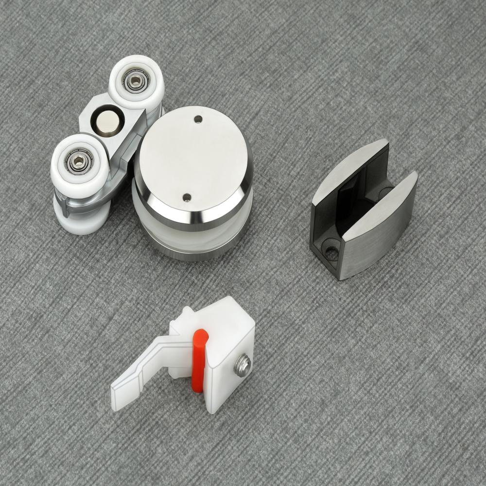 Stainless Steel Glass Sliding System Set - Capacity: 100 Kg