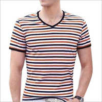 Mens Trendy Striped Cotton T-Shirt
