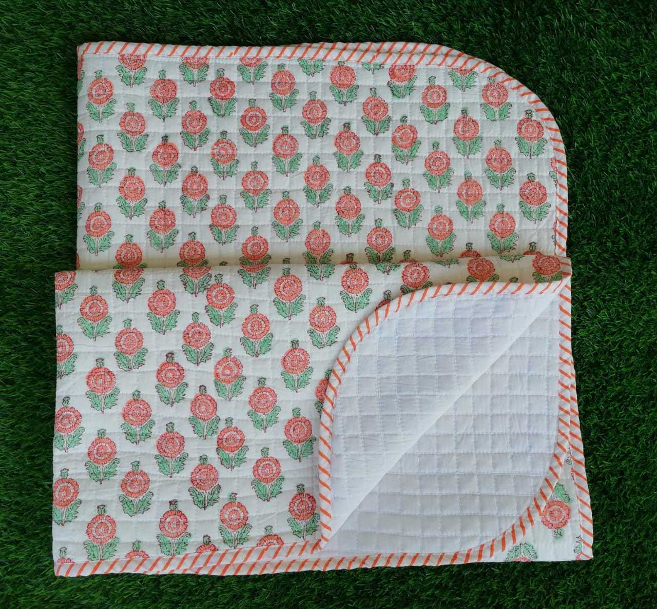 Block Printed Cotton Baby Quilts