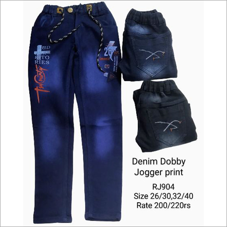 Denim Dobby Jogger Print