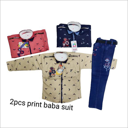 2pcs Print Baba Suit