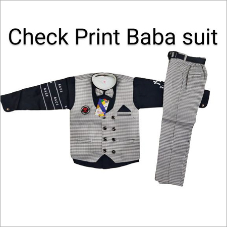 Check Print Baba Suit