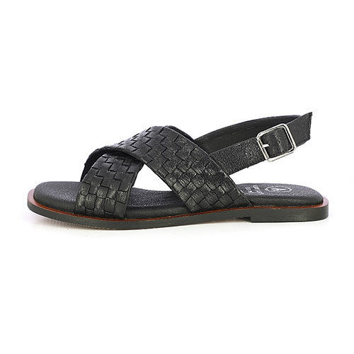 Leather Sandals - Black Leather with Rubber Upper | Female Summer Wear, Warranty Included