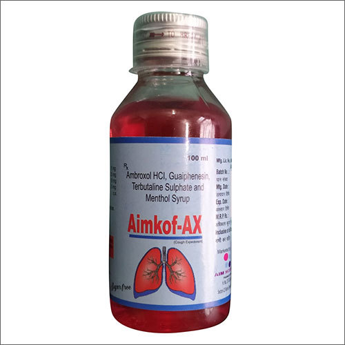 100ml Ambroxol HCI Guaiphenesin Terbutaline Sulphate And Menthol Syrup