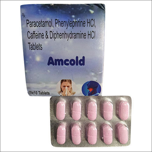 Paracetamol Phenylephrine HCL Caffeine And Diphenhydramine HCL Tablets