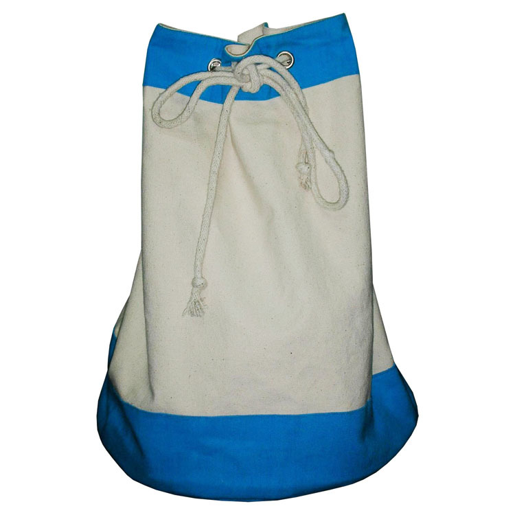 Dyed Color Top & Bottom Trimmed 15 Oz Canvas Duffle Bag