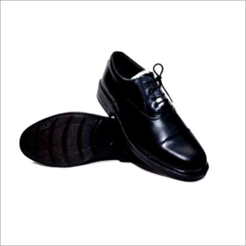 Police Black Leather Shoes