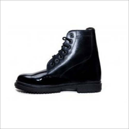 Black Navy Leather Boots