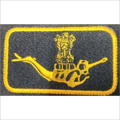 Polyester Indian Navy Embroidered Patches