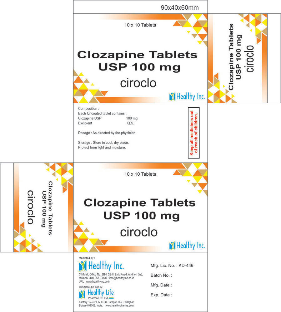 Clozapine Tablets Generic Drugs